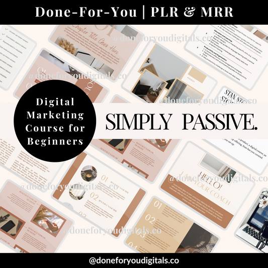 Simply Passive Course - Intro To Digital Marketing with MRR